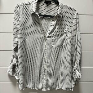 The Limited Black and White Heart Blouse